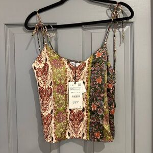 Zara Vibrant Floral Camisole Top